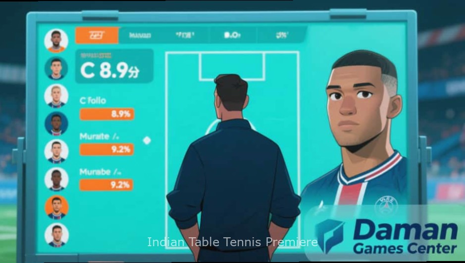 Indian Table Tennis Premiere language selection screen showing various Indian languages