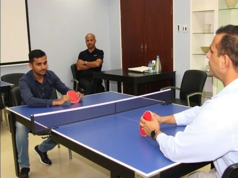 Indian Table Tennis Premiere Development Team Indian Table Tennis Premiere development team working on game design